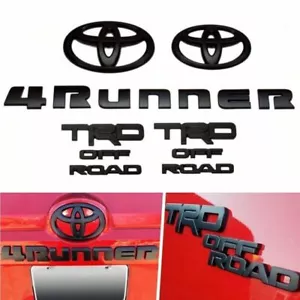 2010-2022 TOYOTA 4RUNNER TRD OFF ROAD BLACKOUT EMBLEM OVERLAY KIT GENUINE - Picture 1 of 1