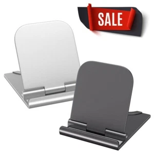 2X Foldable Cell Phone Desk Stand Holder Mount Cradle For iPhone Samsung Tablet - Picture 1 of 6