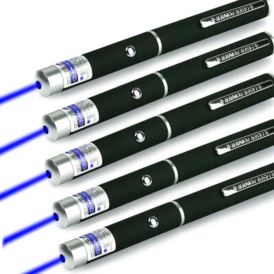 5PCS Blue Violet Purple Laser Pointer Pen 405nM Visible Light Beam - Image 1 of 4