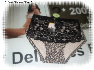 ED-IT-ED-BODY-WOMEN'S-SIZE~8-COMFORTABLE-ANIMAL PRINTED-LACE TRIM_SHORTIE BRIEF - Picture 1 of 5