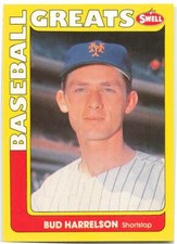 1991 Swell Baseball Greats  Baseball #38  Bud Harrelson New York Mets