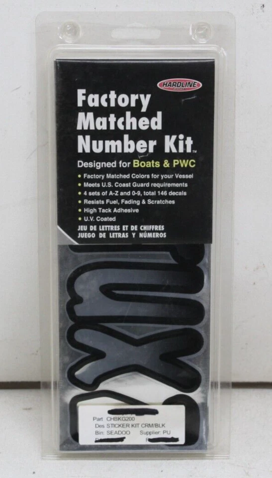 *New* Factory Matched Numbers Letters - 4 Sets - Chrome/Blk - Part # CHBKG200 - Image 1 of 3