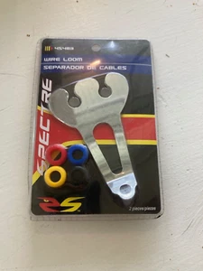 Spectre Chrome Spark Plug Wire Separator Holder Short 2 Wire w/ Colored Grommets - Picture 1 of 3