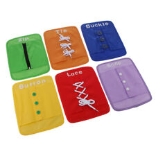 6pcs Kids Learn To Zip Button Snap Buckle Tie Lace Up Early Educational Toy