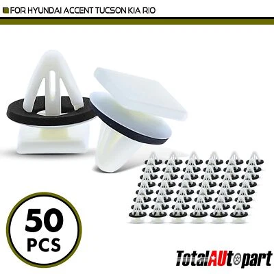 Clip de moldura 50 piezas con retenedores selladores para Hyundai Accent Tucson Kia Rio 10 mm Foto 1 de 4