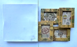 2015 RARE HTF DISNEY MICKEY MOUSE TRAVEL 4 MULTI SQUARES PICTURE FRAME - DING! - Picture 1 of 12