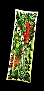 VINTAGE 1960'S POP CULTURE PLASTIC GRAPHICS VEGETABLE TRAY - JAPAN - Picture 1 of 3