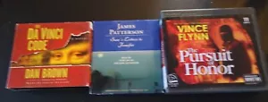 AUDIOBOOKS Lot 3 Dan Brown: DaVinci James Patterson:Sam's Vince Flynn: Pursuit - Picture 1 of 7