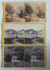 3 Antique Stereoview Cards Devonshire Illustrated No's 2429, 1474, 1400
