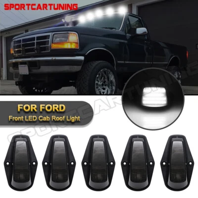 Luz marcadora de techo de cabina LED completa de 5 piezas para camioneta Ford serie F 84-97 F150 F250 F350 Foto 1 de 4