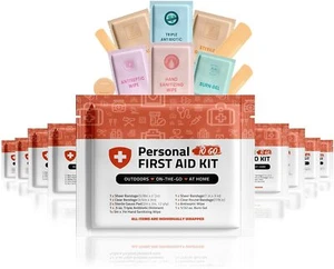 Personal First Aid Kit- 10 Pack Orange - Picture 1 of 1