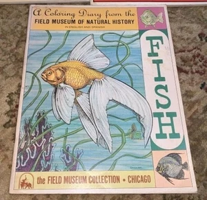 VTG 1979 Field Museum of Natural History Chicago FISH Coloring Book Free Ship - Imagen 1 de 6