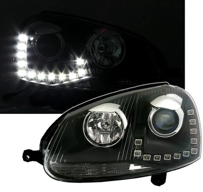 Faro proiettore EAGLE EYES luce diurna a LED per Vw Golf 5 1K 2003- + Jetta 3 III - Immagine 1 di 4