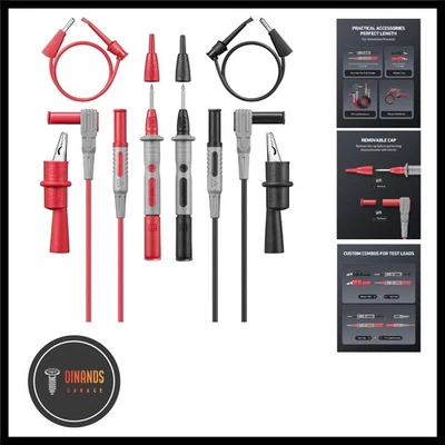 Elektronisches Multimeter-Messleitungs-Set mit Krokodilklemmen und Mini-Haken... - Bild 1 von 4