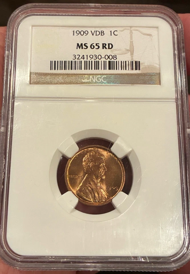 1909 VDB Lincoln Cent NGC MS 65 RD Vermelho 1º Ano Lincoln Penny Gem Estado Perfeito - Imagem 1 de 4
