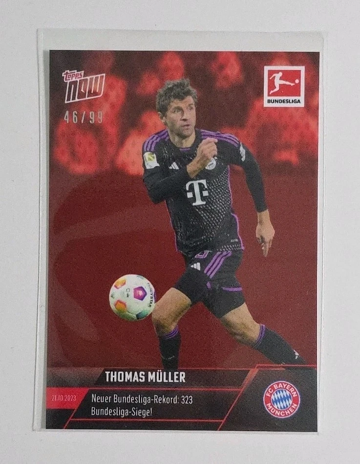 Topps Now Bundesliga 2023-24 - Card 049 - Thomas Müller - Bayern München RED - Bild 1 von 1