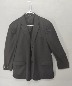Jos A Bank Blazer Men 48R Black Regular Fit Two Buttons 100% Wool Classic Jacket - Picture 1 of 23