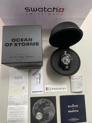 BLANCPAIN x SWATCH OCEAN OF STORMS SCUBA FIFTY FATHOMS  NEW WITH RECEIPT - Image 1 of 4