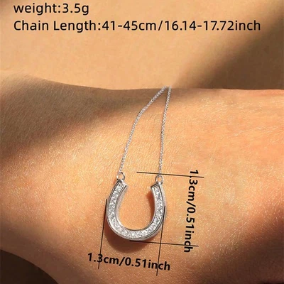 Elegante Collar Colgante Chapado en Plata Joyería Mujer Boda Compromiso Regalo Foto 1 de 4