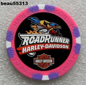 ⭐HARLEY DAVIDSON "ROADRUNNER" GOODYEAR ARIZONA DEALER CASINO POKER CHIP - Bild 1 von 2