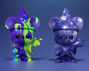 VAULTED Funko Pop Art Series Stregoneria Topolino Confezione da 2 in pile rigide - Foto 1 di 7