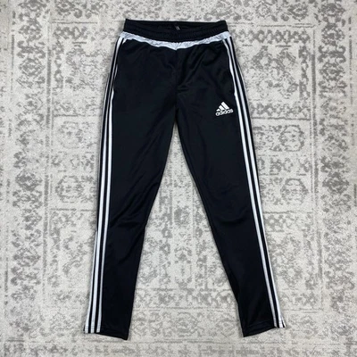 Pantalones deportivos Adidas de 3 bandas blancos y negros talla grande para jóvenes Foto 1 de 4