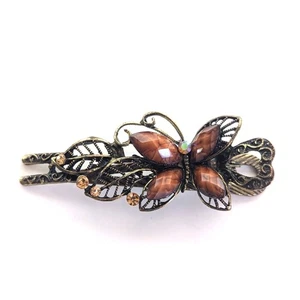 Stunning Y2K Style Butterfly Rhinestone Ornate Boho Hair Clip Barrette - Picture 1 of 3