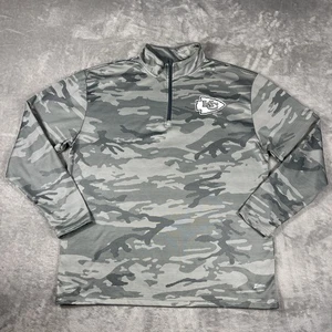 Kansas City Chiefs 1/4 Zip Pullover Sweatshirt Erwachsene XL grau Camouflage NFL Football - Bild 1 von 9