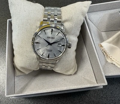Seiko Presage Automatic Silver Dial Steel Bracelet Watch SRPB77 Made In Japan - Image 1 of 4