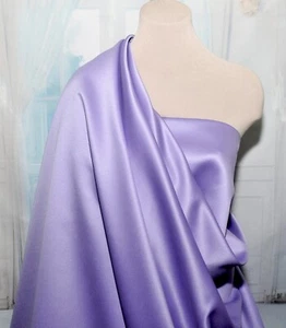 HEAVY MATTE SATIN VIOLET / PURPLE POLY FABRIC / BRIDAL, FORMAL, COSTUME - Picture 1 of 45