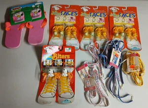 Lot of Vintage Snoopy Peanuts Bow Biters and Shoelaces and Sandals - Picture 1 of 4