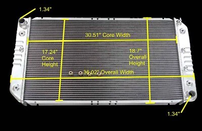 KKS 3Row Radiator Fit 1994-1996 Chevy Caprice Impala Fleetwood Roadmaster 5.7 V8 - Image 1 of 4