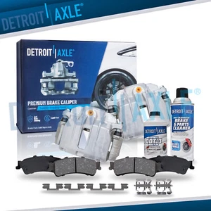 Rear Brake Calipers & Brake Pads Kit for GMC Sierra Silverado 1500 Yukon Deville - Picture 1 of 7