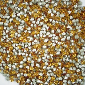 1028 PP24 T *** 50 Swarovski Strasssteine konischer Boden PP24 (3,2mm) TOPAZ - Bild 1 von 4