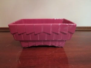 Vintage Cookson Keramik Übertopf dunkelrosa mauve CP-2808 Rarität USA 8,75” x 5” - Bild 1 von 11