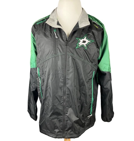 Men's Rebook Center Ice Collection NHL Dallas Stars Hockey Windbreaker Jacket Cover