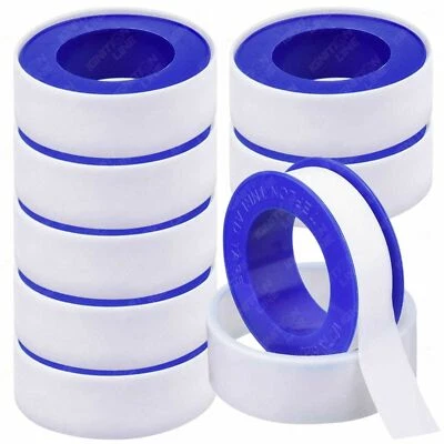 PTFE Teflon Threaded Sealing Tape Adhesive Plumbers Water Tight 10m x 12mm - Image 1 of 2