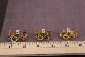 1992 barcelona olympic rings usa pin X3 not on card - Picture 1 of 7
