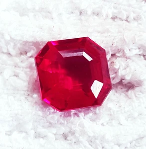 Natural Red Ruby Ascher Cut 8.05+ Ct Certified Loose Gemstone With Free Gift - Picture 1 of 6