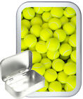 Tennis Balls 50Ml / 1Oz Silver Hinged Tobacco Tin,Baccy Tin, Gift Box