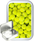 Tennis Balls 50ml / 1oz Silver Hinged Tobacco Tin,Baccy Tin, Gift Box