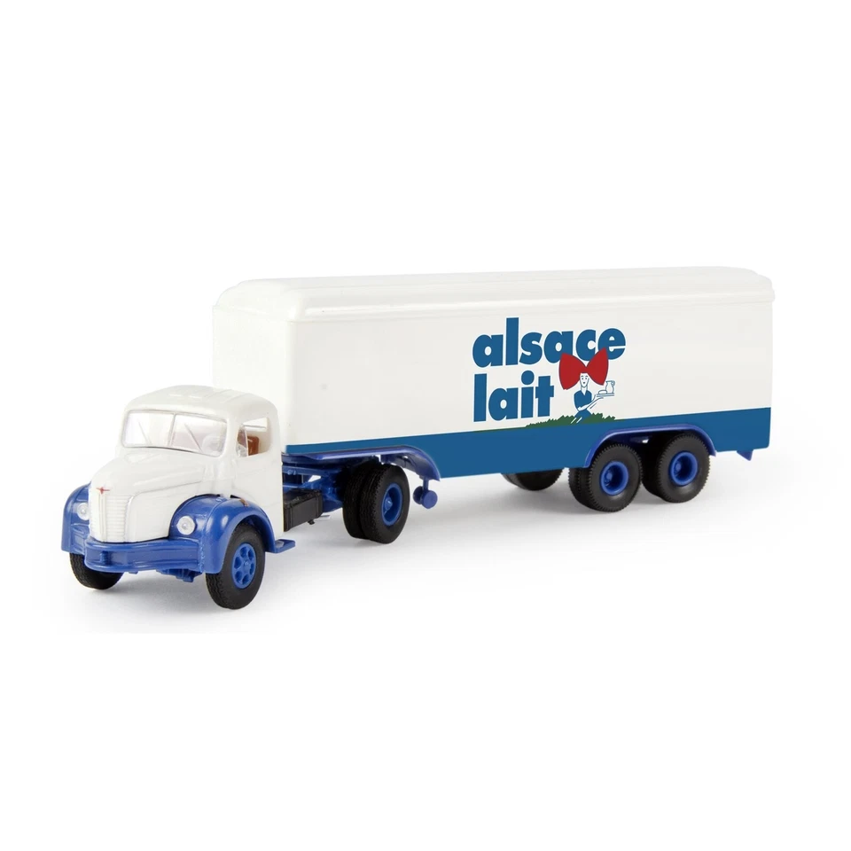 1:87 Scale Brekina 85424 Berliet GLR 8 & Trailer - Alsace Lait - BNIB - Image 1 of 1