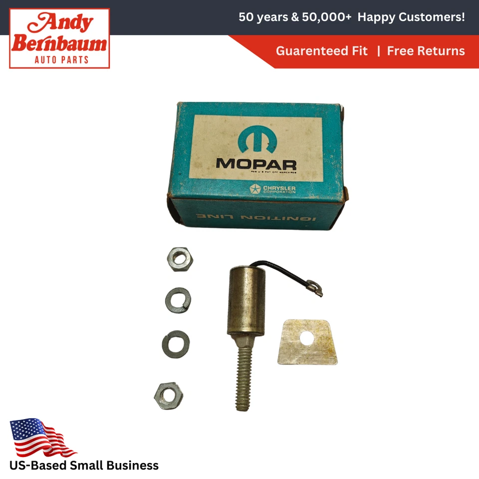 1960-1971 Dodge Plymouth Chrysler Alternator Capacitor & Insulator NOS 2421137 - Image 1 of 4