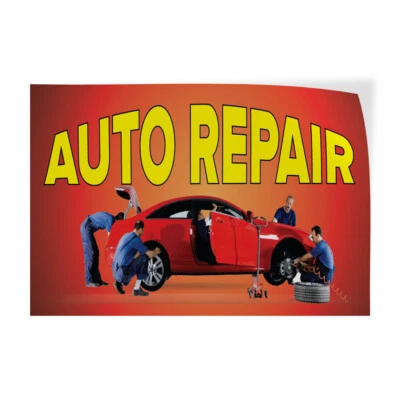 Decal Stickers Auto Repair Outdoor Advertising Printing L Vinyl Store Sign Label - Image 1 of 4