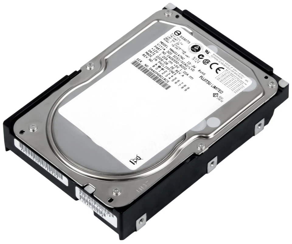 FESTPLATTE FUJITSU MAW3147NC 146GB 10000U/min 8MB SCSI U320 3.5'' - Bild 1 von 3