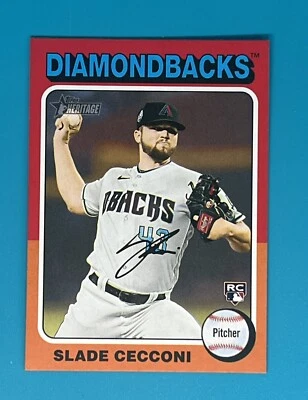 2024 Topps Heritage Mini #397 Slade Cecconi Arizona Rookie - Image 1 of 2