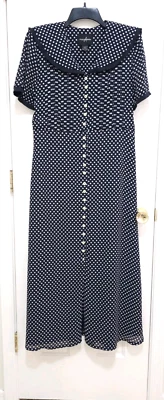 Vestido DE COLECCIÓN Positive Attitude 10 Mediano Azul Marino Lunares Manga Corta Calzoncillo Foto 1 de 4