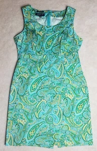 Jones New York Etuikleid 12 Stretch blau/grün ärmellos U-Ausschnitt neu in einwandfreiem Zustand - Bild 1 von 15