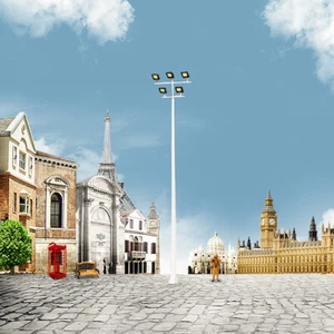 2pcs HO Scale 1:87 Playground Street Lights Plaza Crossing Lamps Bright White - Picture 1 of 6