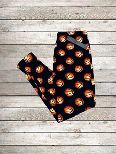 Women’s Leggings Depot Basketball Print Plus Size 3X-4X NWT Extra Stretchy Soft - Picture 1 of 4